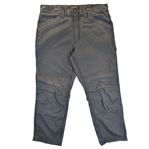 Ridgecut Toughwear Carpenter Pants 38x30 Men's Gray Cotton Nylon Paint Distress